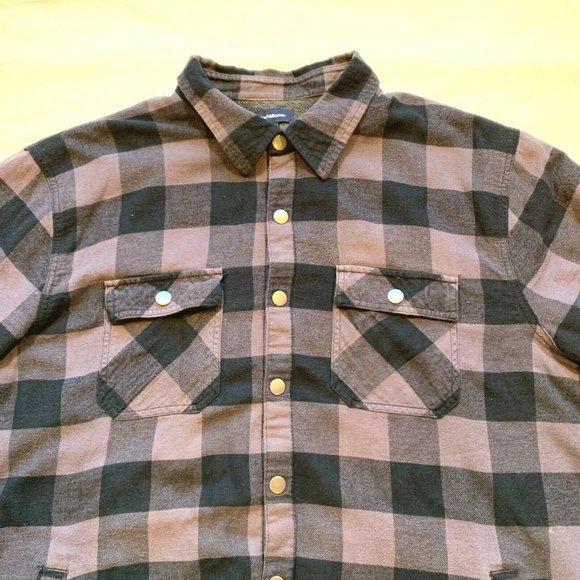 Croft & Barrow Flannel Jacket Shacket Fleece Lined‎ Snap Shirt Plaid 2XB Big - Picture 4 of 12